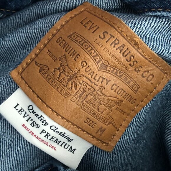 Levi's Premium 90s Trucker Distressed Denim Jean Jacket - Gypsy Core - Picture 3 of 5